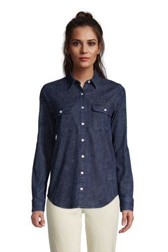 women's stretch denim shirt
