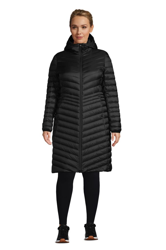 Women's Plus Size Ultra Lightweight Packable Down Coat With Hood