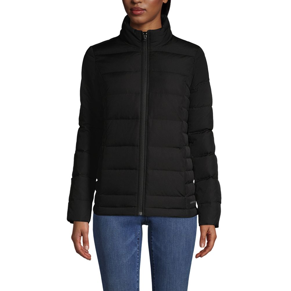 Lands end black puffer coat sale