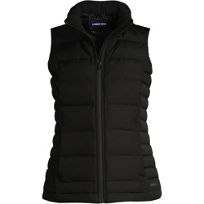 LANDS’ END Down Vest XXL Brown Lands End Down Puffer Vest Women XL Orange Cheetah Full Zip