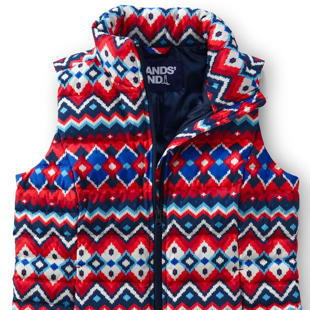 Women's Down Puffer Vest Print