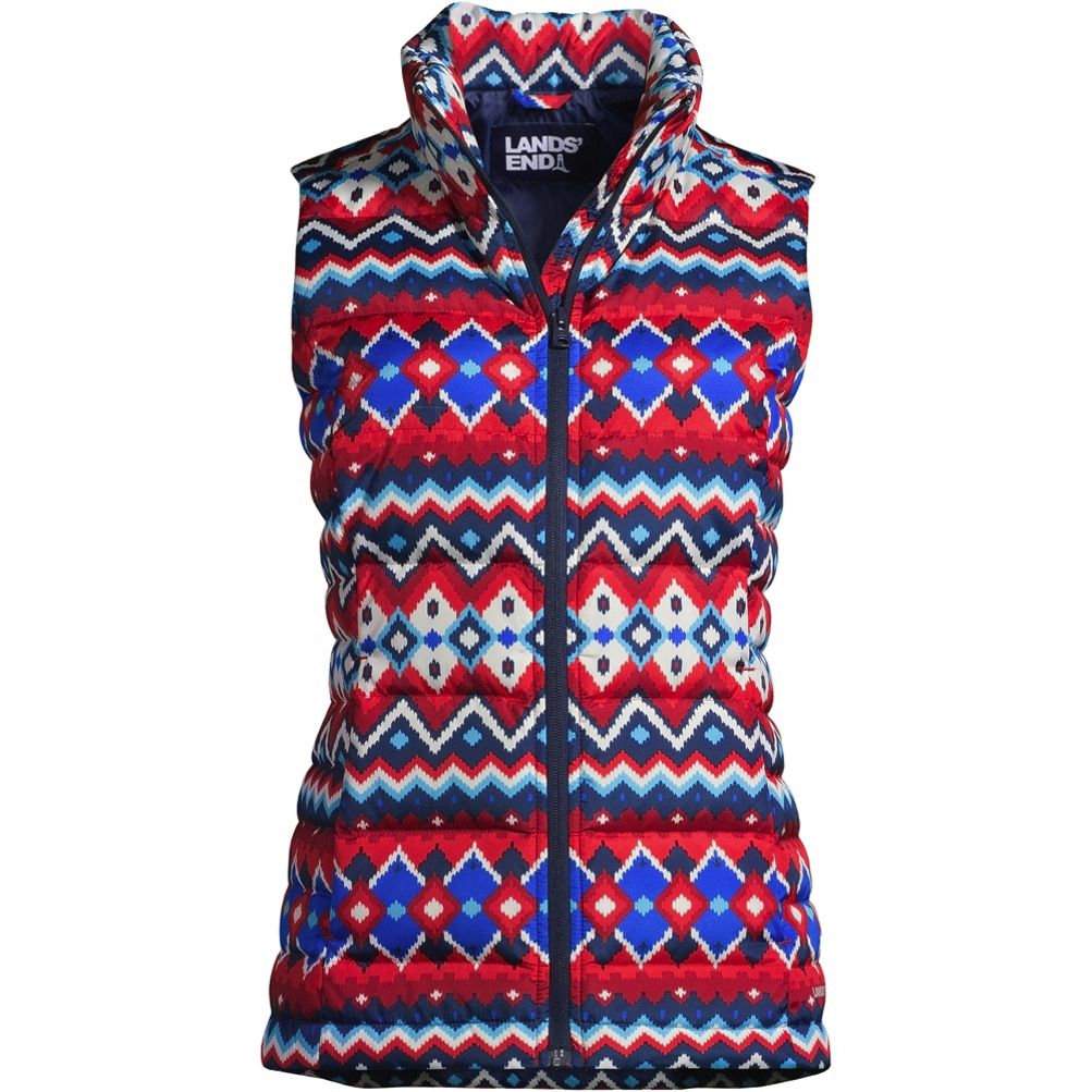 ジャケット・アウター lands' end reversible down vest red/blk lands´ end reversible down vest red/blk