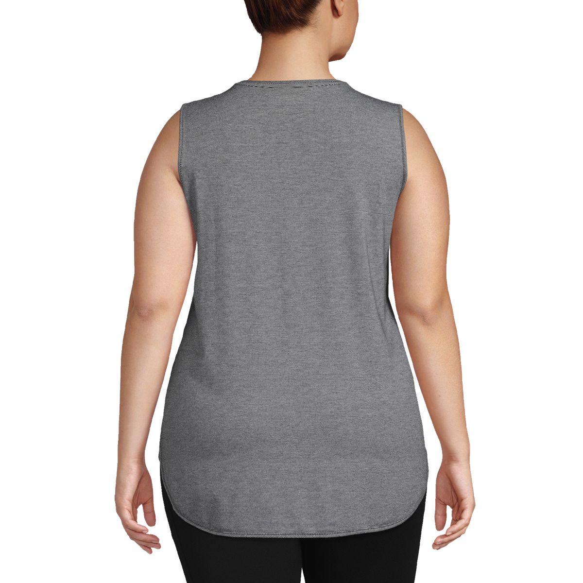 Women's Plus Size Moisture Wicking UPF Sun Curved Hem Tunic Tank Top