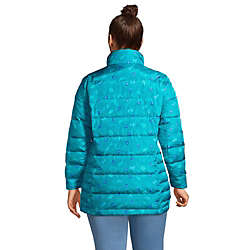 Women's Plus Size Down Winter Puffer Jacket Print, Back