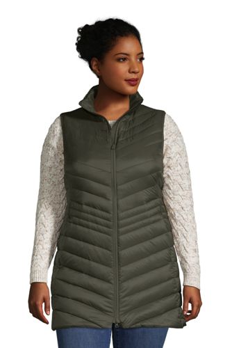 women's plus size long vests