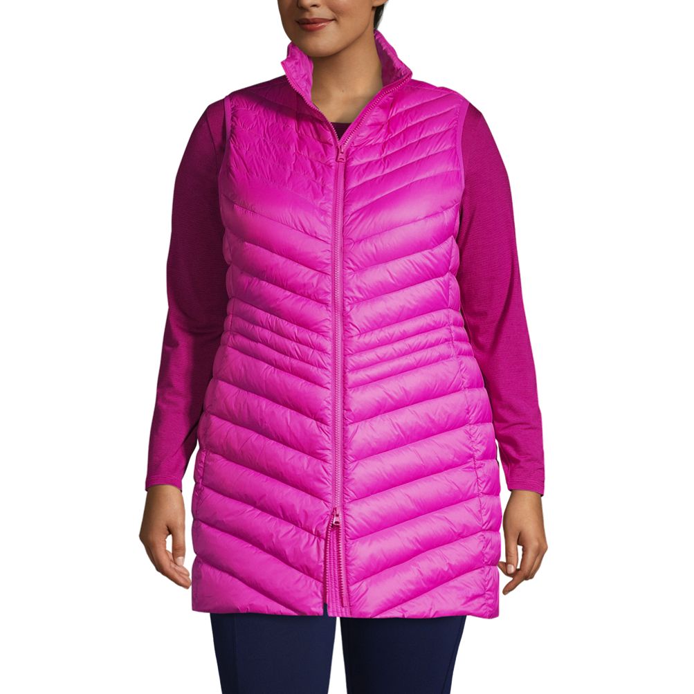 Women's Plus Size Wanderweight Ultralight Packable Long Down Vest