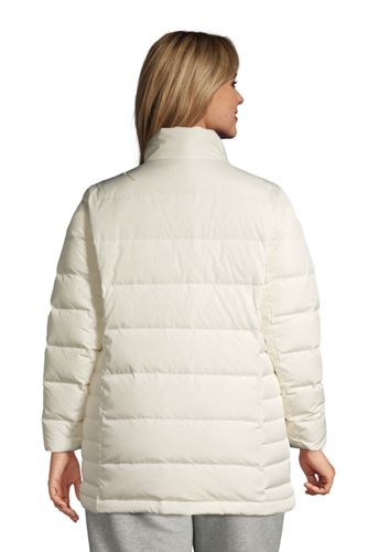 white plus size puffer coat