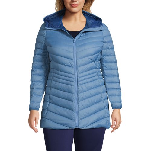 Womens plus size packable down clearance jacket