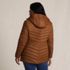 Women's Plus Size Wanderweight Packable Down Hooded Long Jacket, Back