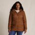Women's Plus Size Wanderweight Packable Down Hooded Long Jacket, Front