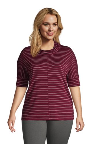 Women's Plus Size Power Performance Elbow Sleeve Drawstring Top