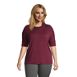 Women's Plus Size Super Soft Elbow Sleeve Cowl Neck Pullover Top, Front
