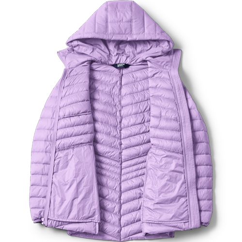 Women's Wanderweight Packable Down Hooded Long Jacket, alternative image