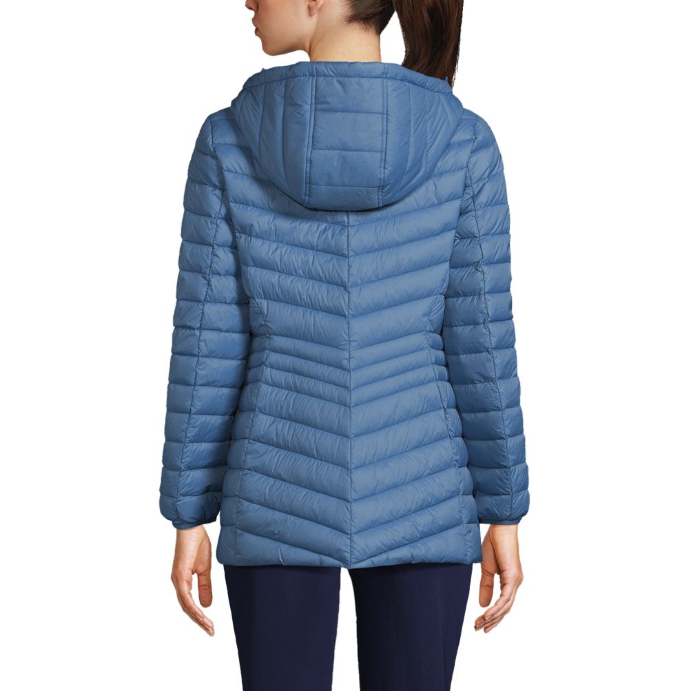 Women's Ultralight Packable Long Down Jacket | Lands' End