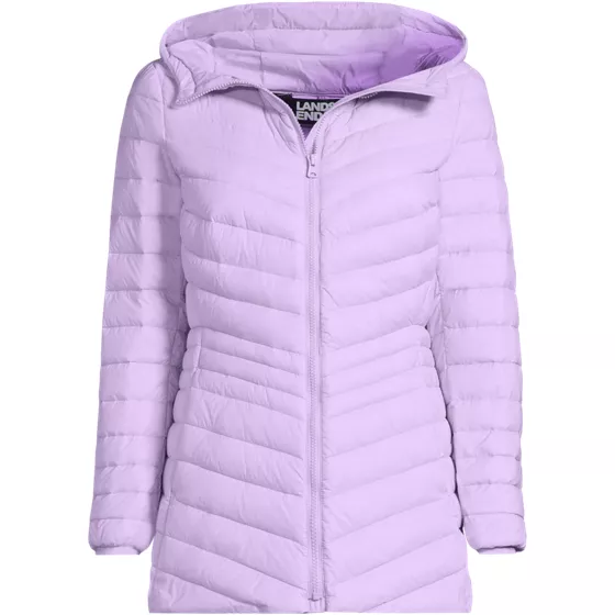 Women's Wanderweight Packable Down Hooded Long Jacket - primary