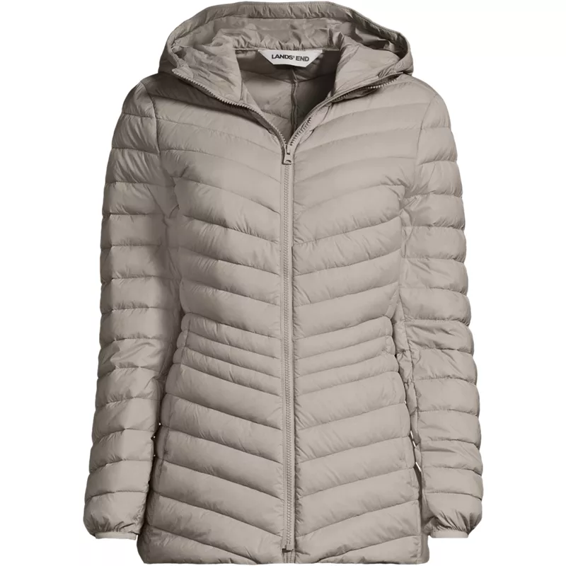 Wanderweight Packable Down Long Jacket, Front
