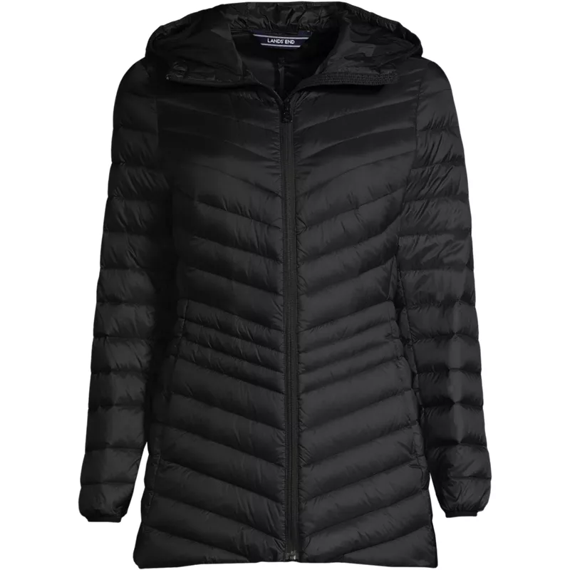 Plus Size Wanderweight Packable Down Long Jacket, Front