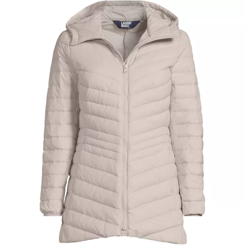 Plus Size Wanderweight Packable Down Long Jacket, Front