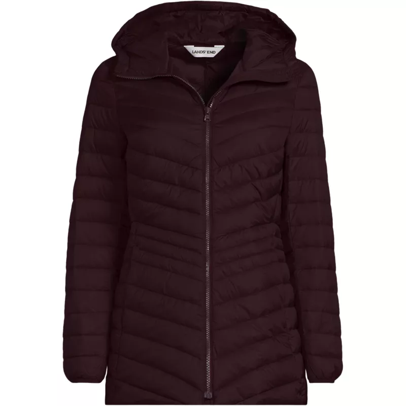 Plus Size Wanderweight Packable Down Long Jacket, Front