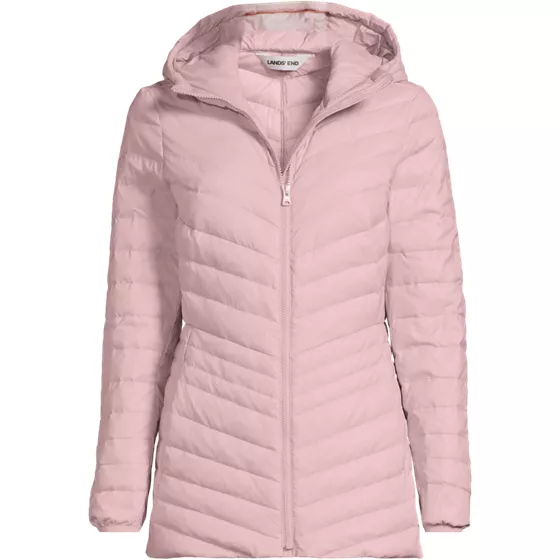 Women's Wanderweight Packable Down Hooded Long Jacket - primary