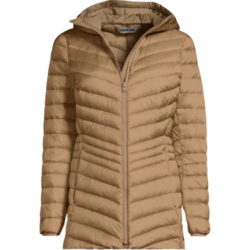 Wanderweight Down Ultralight Packable Jacket with Hood, Women, size: S, regular, Misc, Nylon/Down, by Lands' End