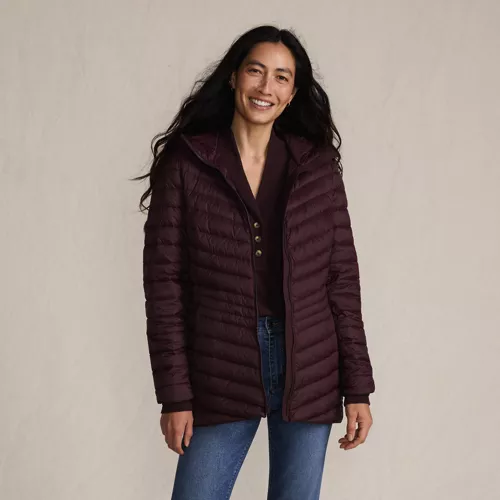 Wanderweight Packable Down Long Jacket, alternative image