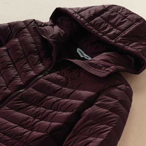 Wanderweight Packable Down Hooded Long Jacket, alternative image
