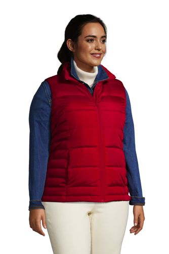 Vska Womens Plus Size Packable Puffer Lightly Warm Down Vest 