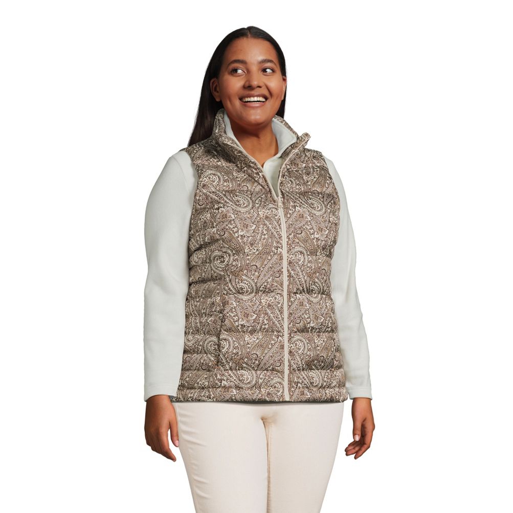 plus size long hooded puffer vest