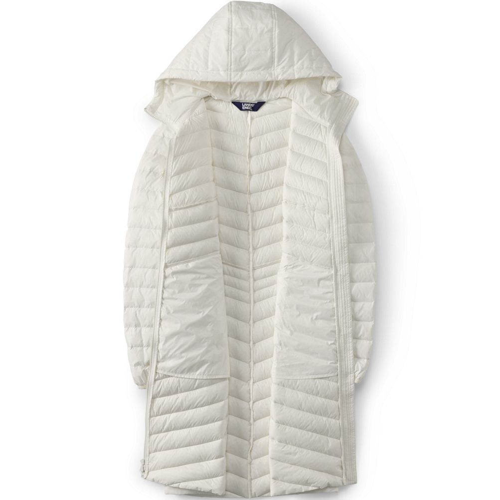 Lands’ End Women’s 3X deals (24W-26W) Silver Down Fill Puffer Jacket Coat