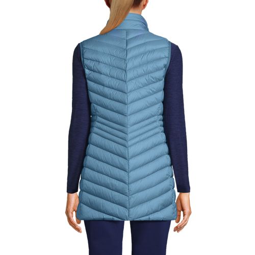 Women's Wanderweight Ultralight Packable Long Down Vest | Lands' End