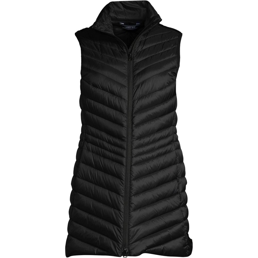 Women s Wanderweight Ultralight Packable Long Down Vest Lands End