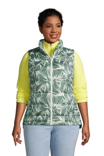 green plus size vest