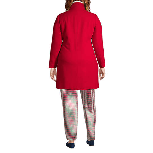 Women's Plus Size Insulated Wool Coat - Secondary