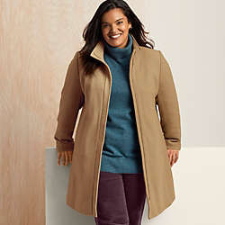 Women's Plus Size Insulated Wool Coat, alternative image