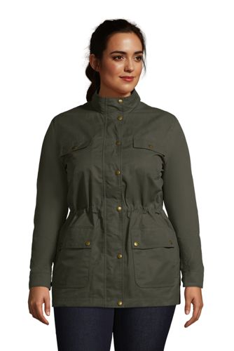 Plus Size Water Resistant Cotton Jacket 