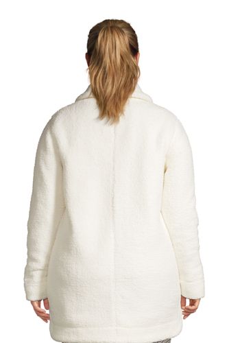 plus size long sherpa coat