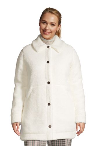 sherpa plus size coat