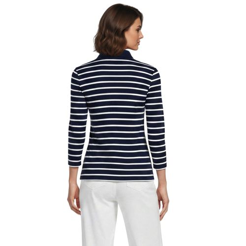 Deep Sea/Ivory Breton Stripe