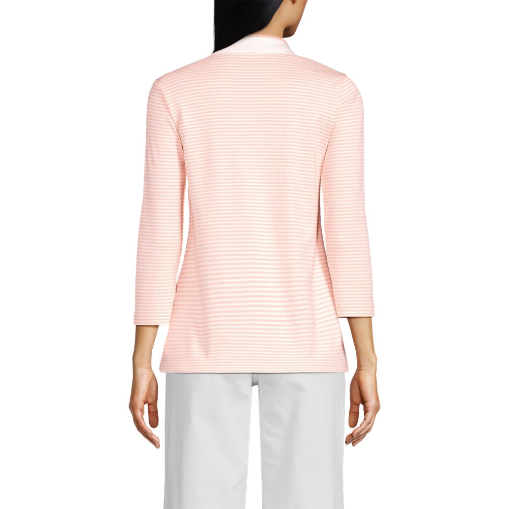 Women's 3/4 Sleeve Supima Cotton Polo Shirt | Lands' End