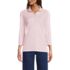 Women's Petite 3/4 Sleeve Supima Cotton Polo Shirt, Front