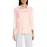 Women's Petite 3/4 Sleeve Supima Cotton Polo Shirt, Front