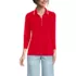 Women's Petite 3/4 Sleeve Supima Cotton Polo Shirt, Front