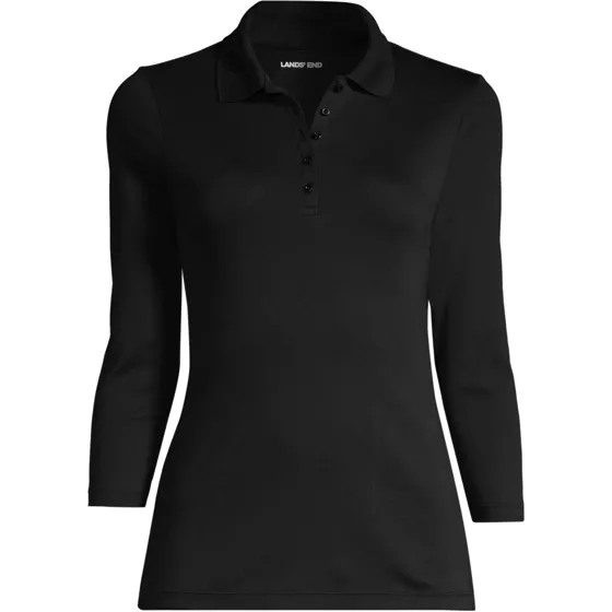 Women's 3/4 Sleeve Supima Cotton Polo Shirt - primary