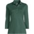 Women's 3/4 Sleeve Supima Cotton Polo Shirt, Front