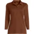Women's Plus Size Supima Cotton 3/4 Sleeve Polo Shirt, Front