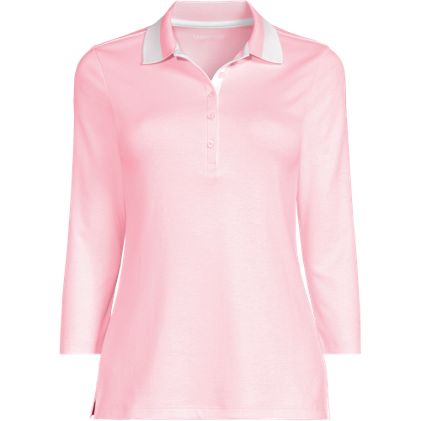 Women's 3/4 Sleeve Supima Cotton Polo Shirt - primary