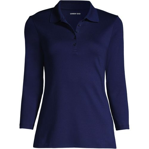 Women's Supima Cotton 3/4 Sleeve Polo Shirt