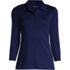 Women's Petite 3/4 Sleeve Supima Cotton Polo Shirt, Front
