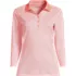 Women's 3/4 Sleeve Supima Cotton Polo Shirt, Front